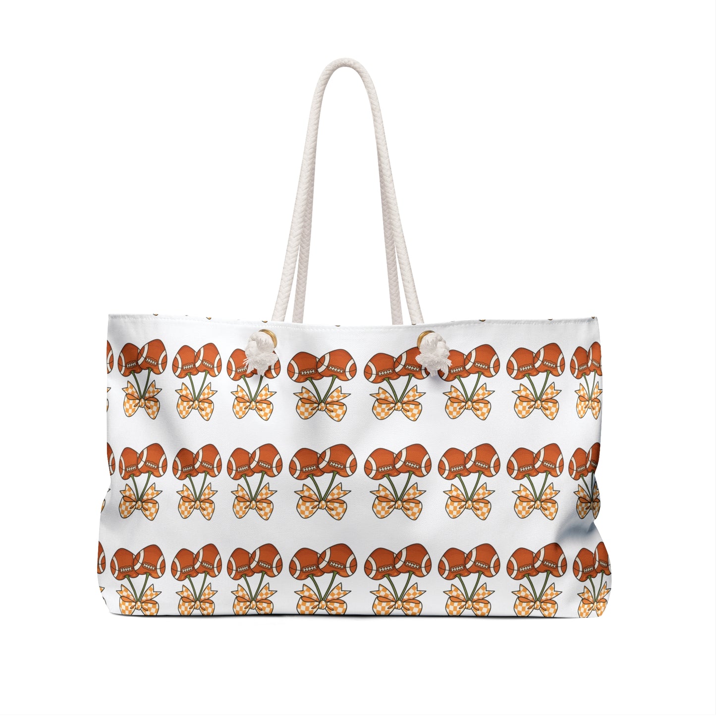 🧡 Tennessee Gingham Bow Weekender Tote