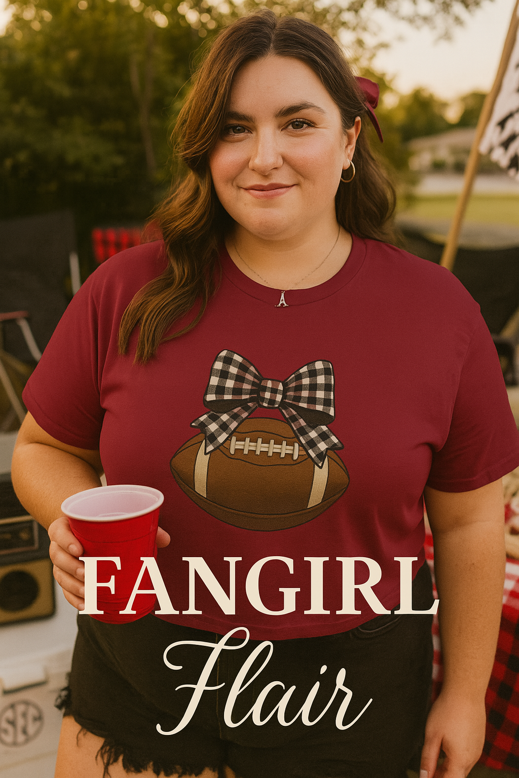 Crimson Cute & Kickoff Ready Tee