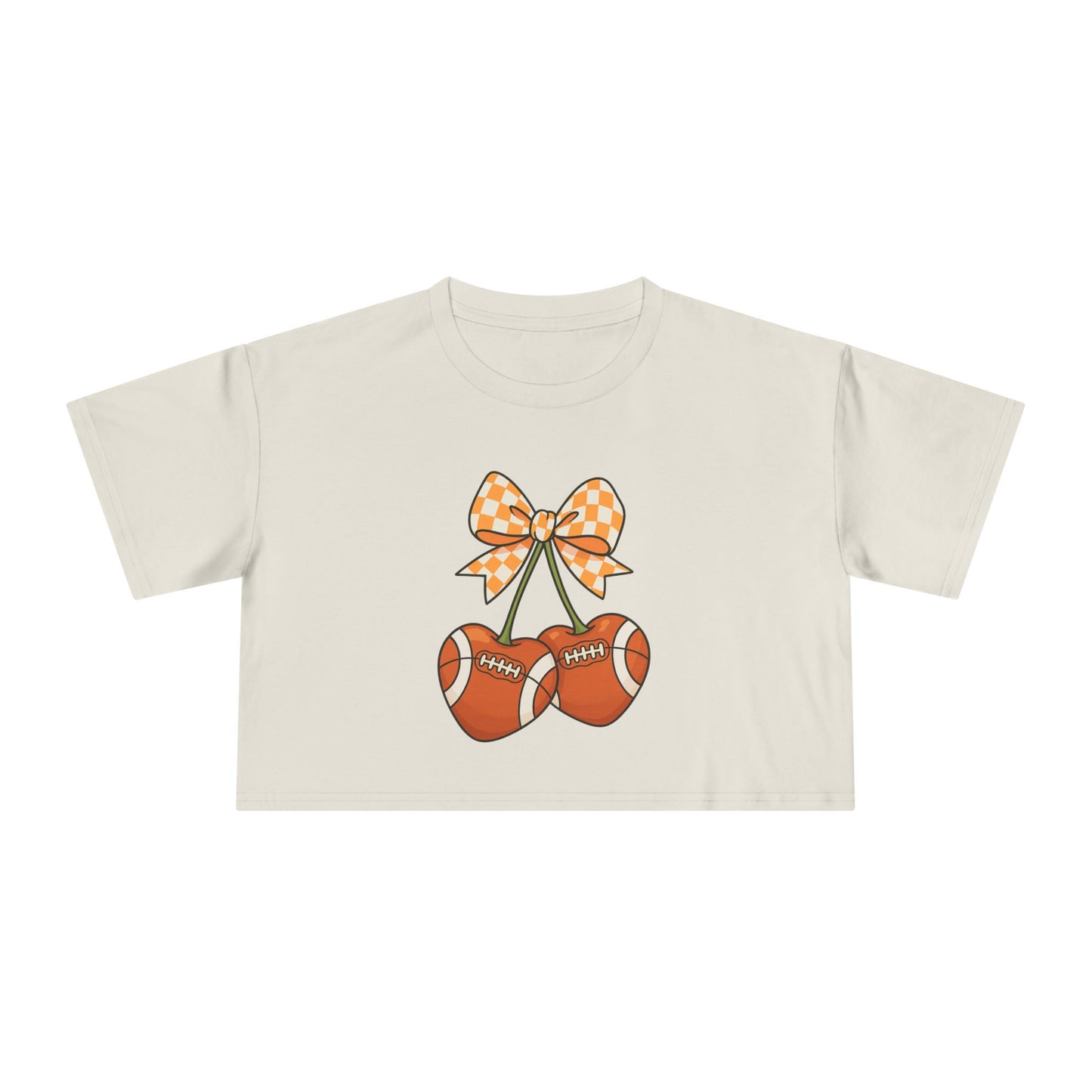 TN Football Cherries Crop Tee
