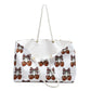Crimson Cutie Weekender – Houndstooth Football Cherry Bag