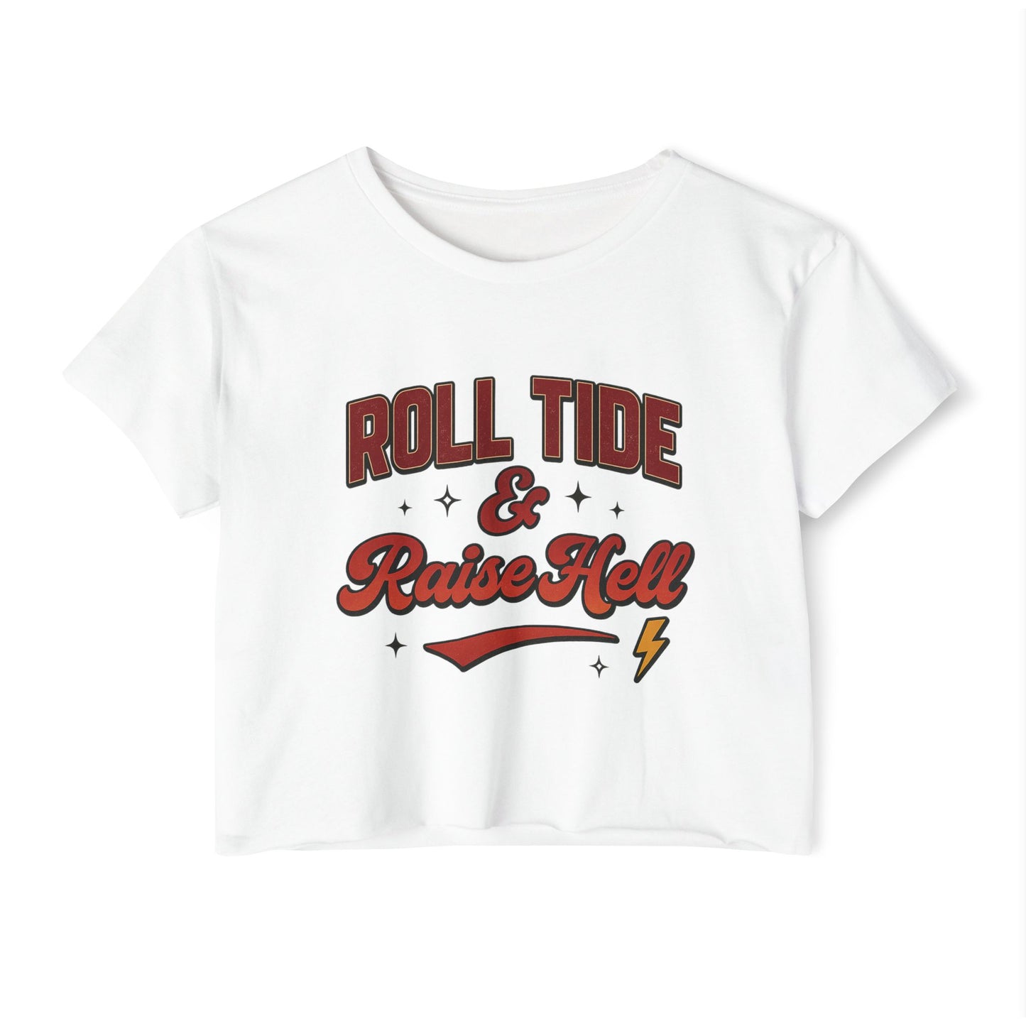 Roll Tide & Raise Hell Cropped Tee