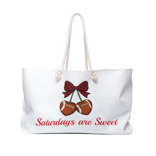 Saturdays Are Sweet Weekender – Georgia Game Day Bag