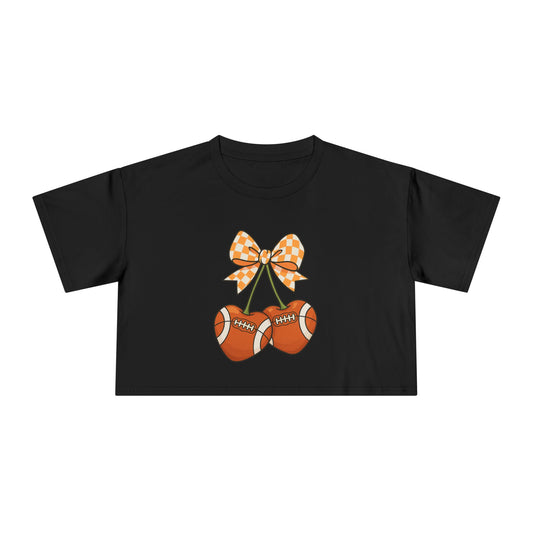 TN Football Cherries Crop Tee