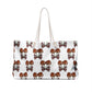 Crimson Cutie Weekender – Houndstooth Football Cherry Bag