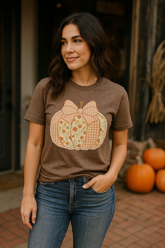 Patchwork Charm Pumpkin Tee