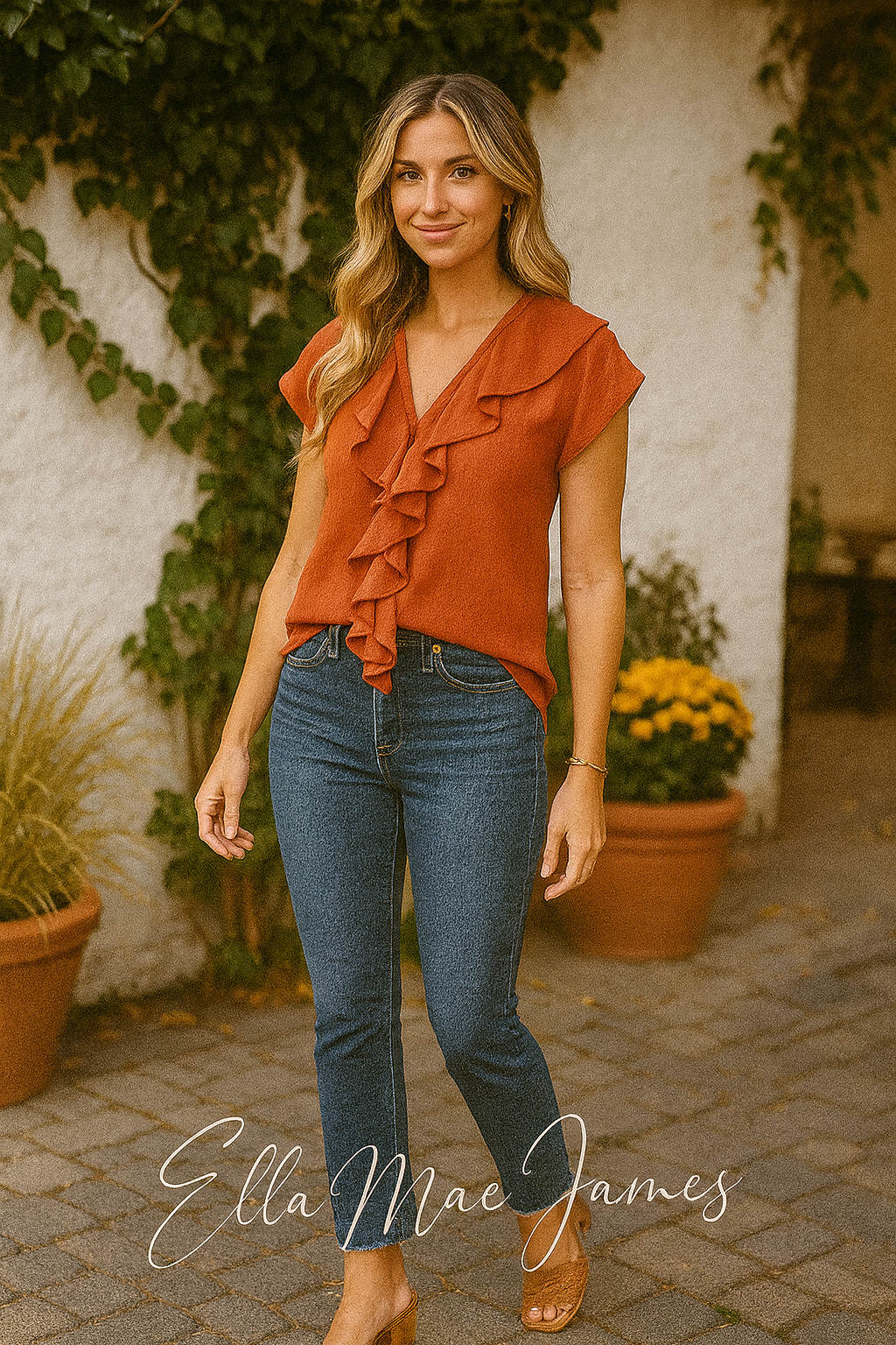 The Clementine Ruffle Top
