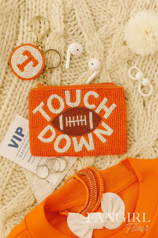 Touchdown Beaded Pouch