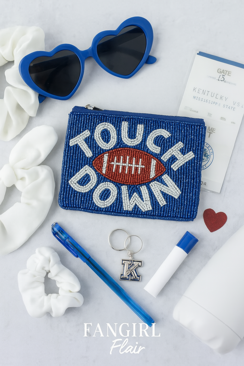 Touchdown Beaded Pouch