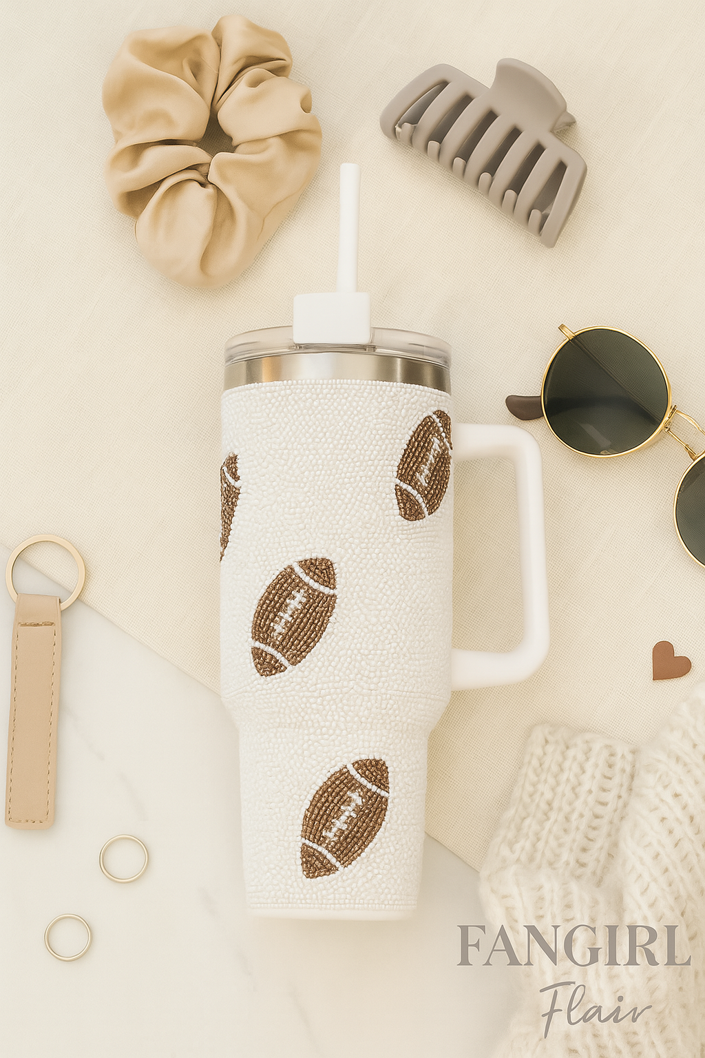 Game Day Football Tumbler Handle Sleeve