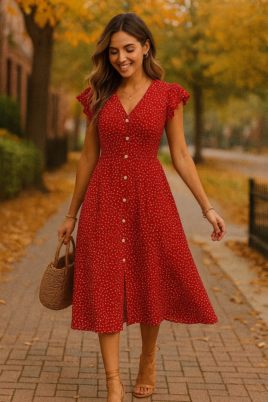 Scarlet Sidewalk Dress
