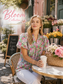 Painted Petals Flutter Top