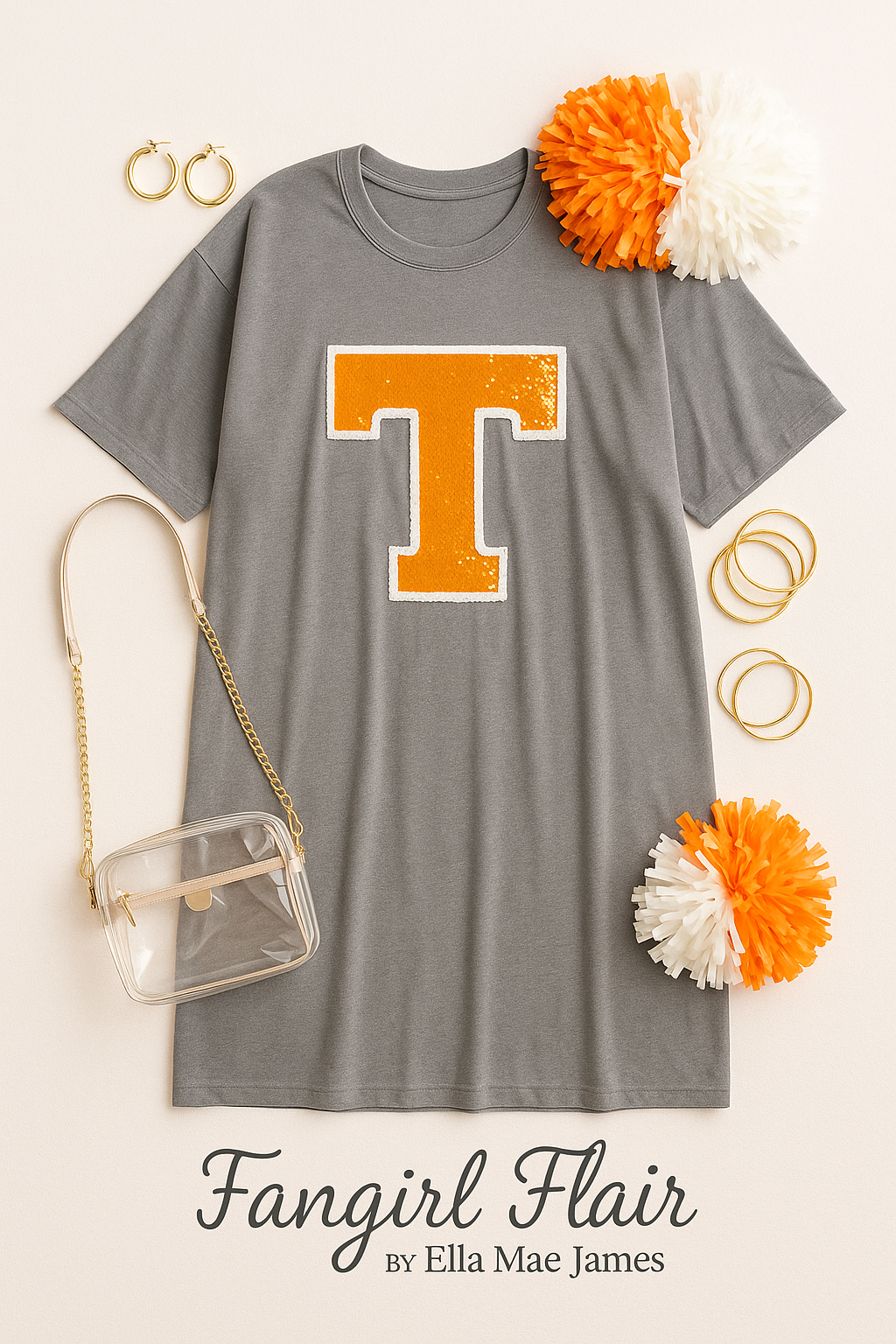 Big Orange Glam Dress