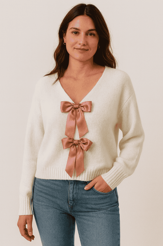 Holiday Bow Wishes Cardigan