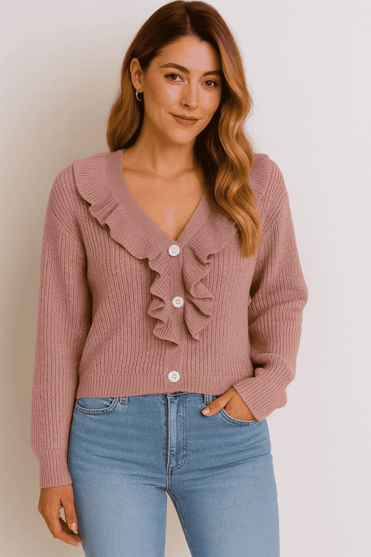 Rosy Ruffle Sweater