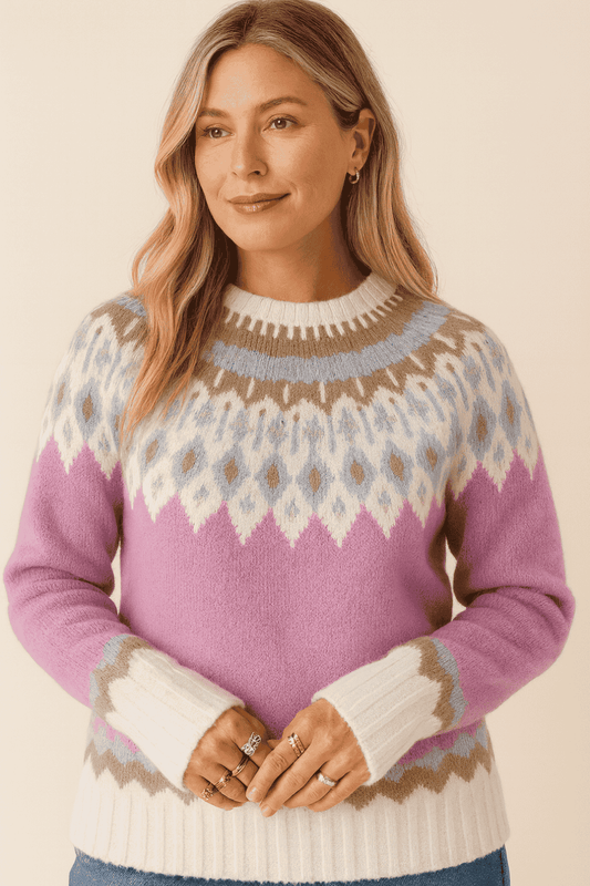 Sugarplum Fair Isle Knit Sweater