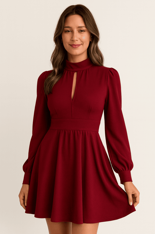 Scarlet Champagne Keyhole Mini