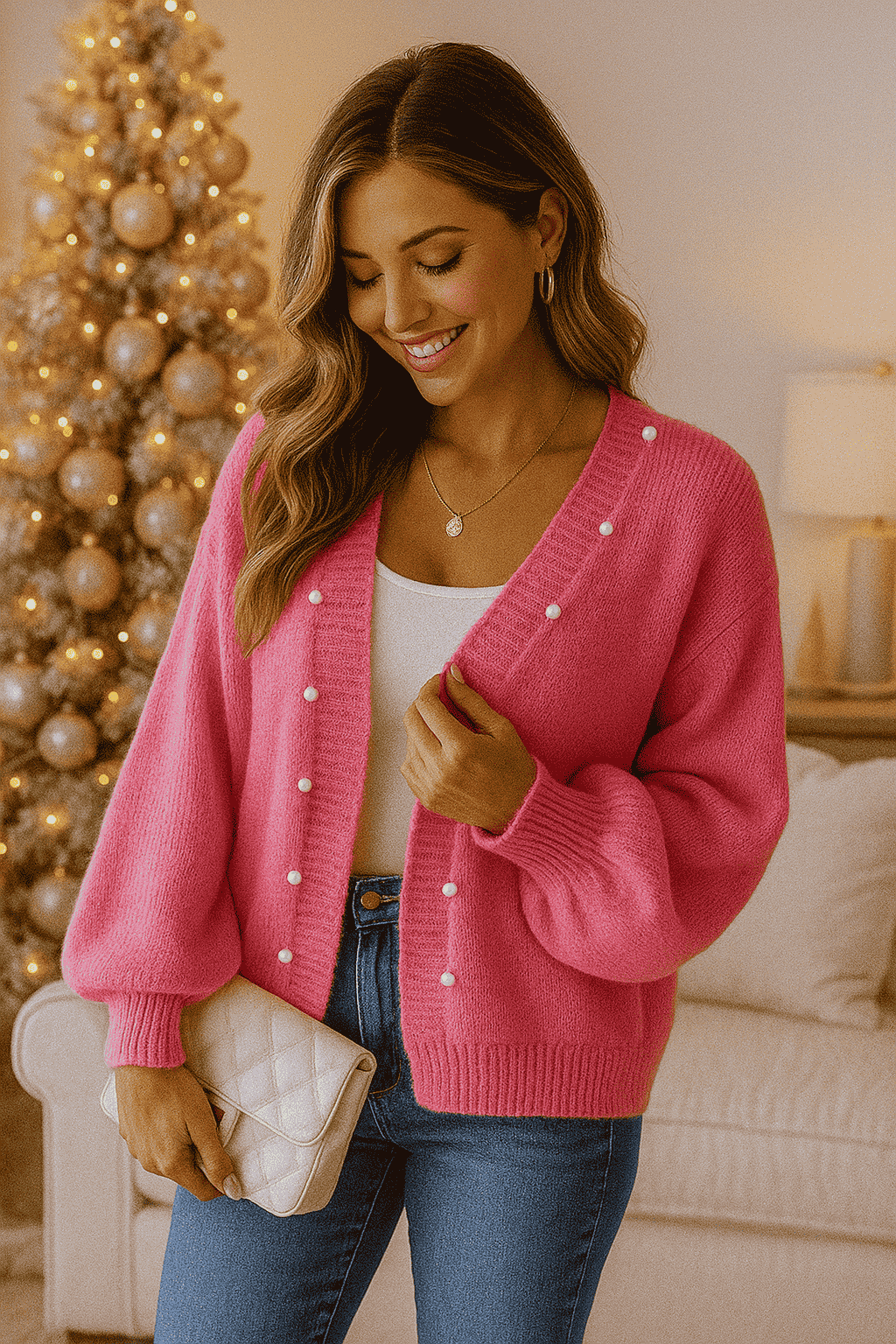 Winter Pearl  Cardigan