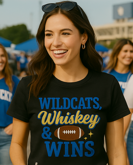 Wildcats, Whiskey & Wins Tee