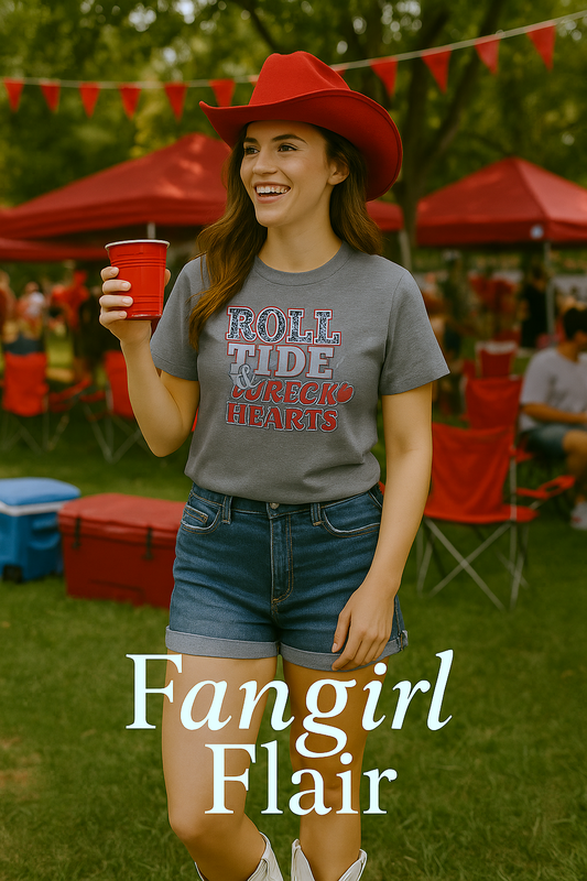 Roll Tide & Wreck Hearts Tee